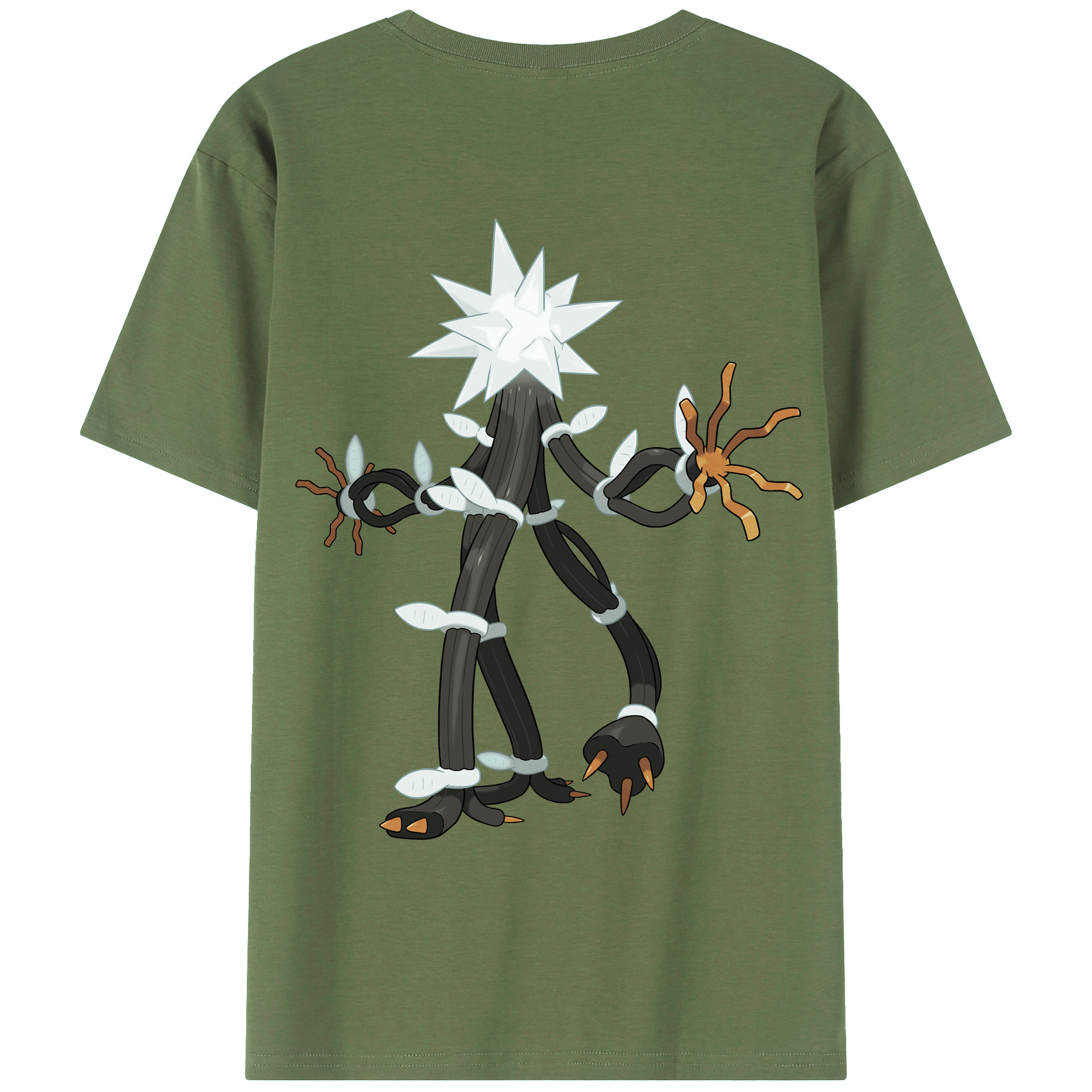 （画像用） ポケットモンスター Pokémon 綿100％ メンズ半袖Tシャツ（バックプリント） 通気性